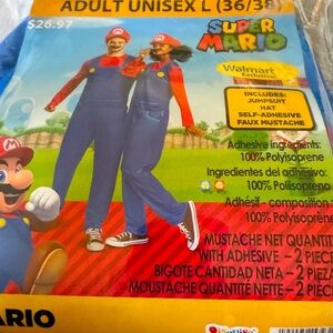 Súper Mario Adult costume Unisex Large 36/38